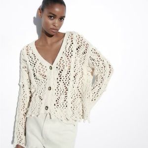 Zara Crochet Cardigan - image 1